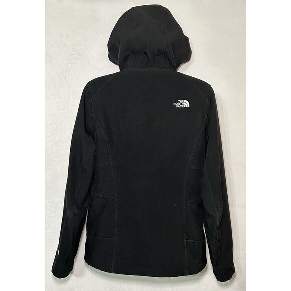 The North Face Women's Small Windwall Full Zip Black Hooded Lined Jacket Pockets - Picture 2 of 11